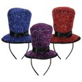 Beistle Co DDI 1277278 Sparkling Top Hat Headbands Case of 12 80731-ASST